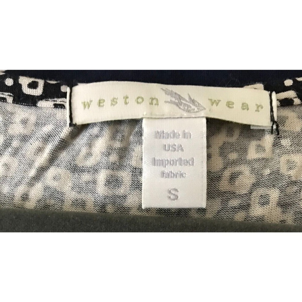 Anthropologie Weston Wear Black Beige Print Empire Waist Pocket Dress S - Picture 7 of 8